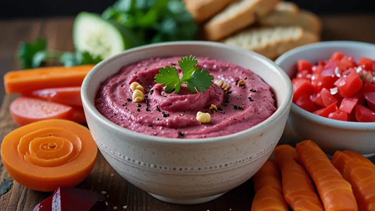 Zdjęcie Zdrowa alternatywa: Hummus z burakami i jego wyjątkowy smak oraz korzyści