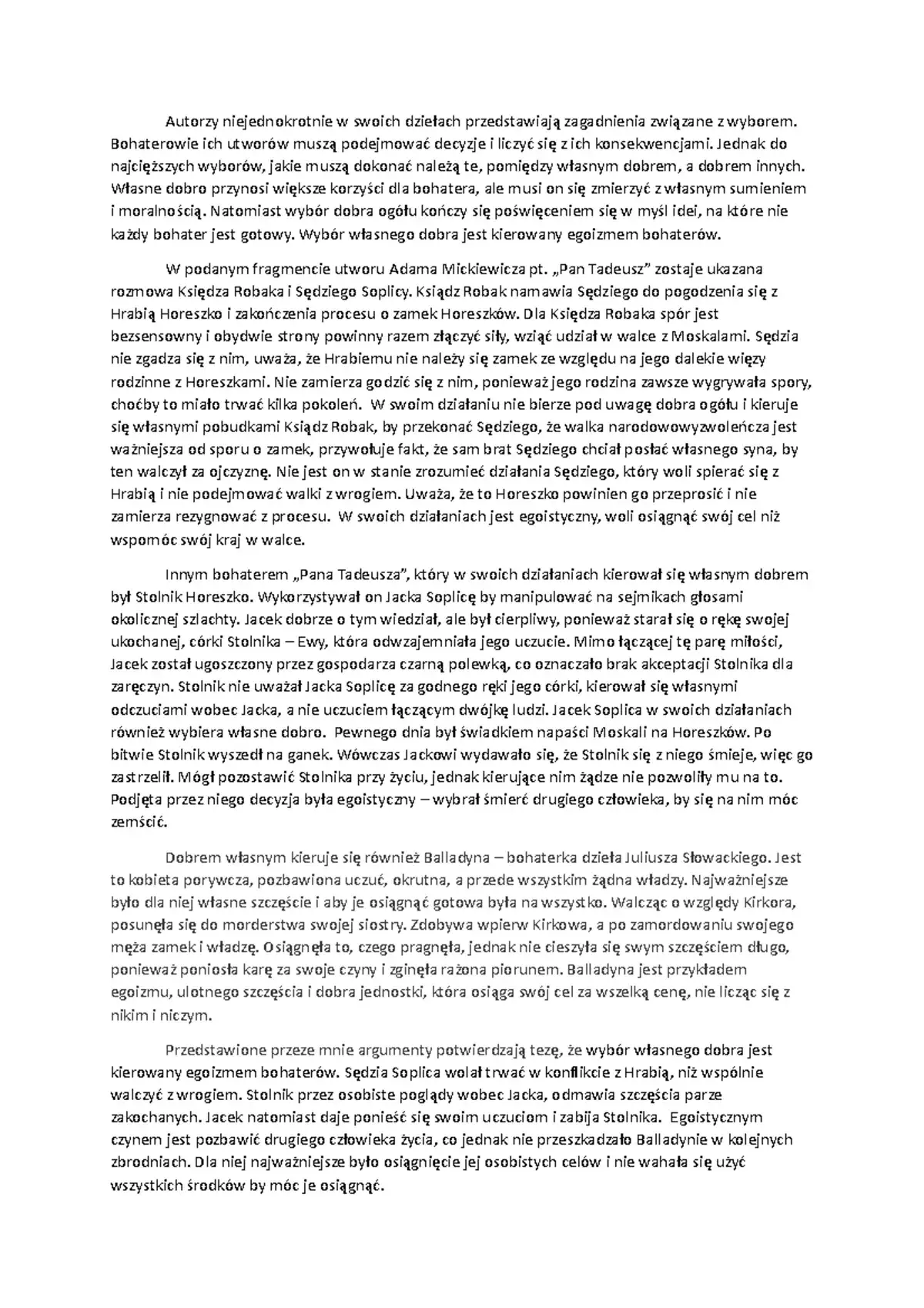 Zdjęcie Dobro ogółu czy dobro jednostki rozprawka - dylematy etyczne i literackie