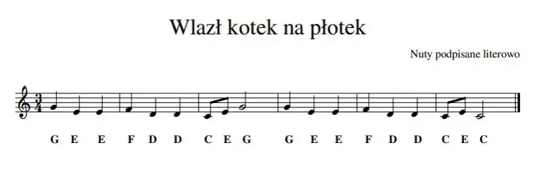 Zdjęcie Jak zagrać na cymbałkach Wlazł kotek na płotek w prosty sposób