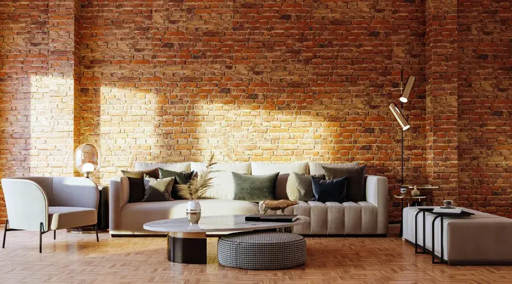 Zdjęcie Z czym łączyć czerwoną cegłę, aby stworzyć harmonijne wnętrze?
