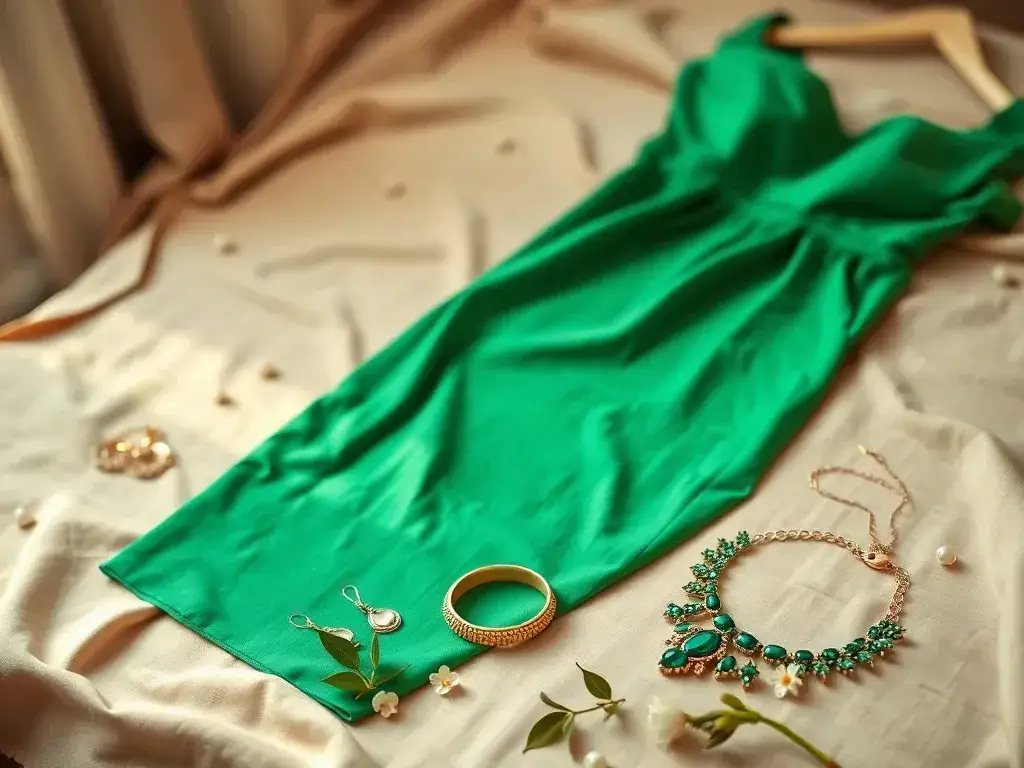 Zdjęcie Jakie kolczyki do zielonej sukienki? Odkryj idealne dopasowanie!
