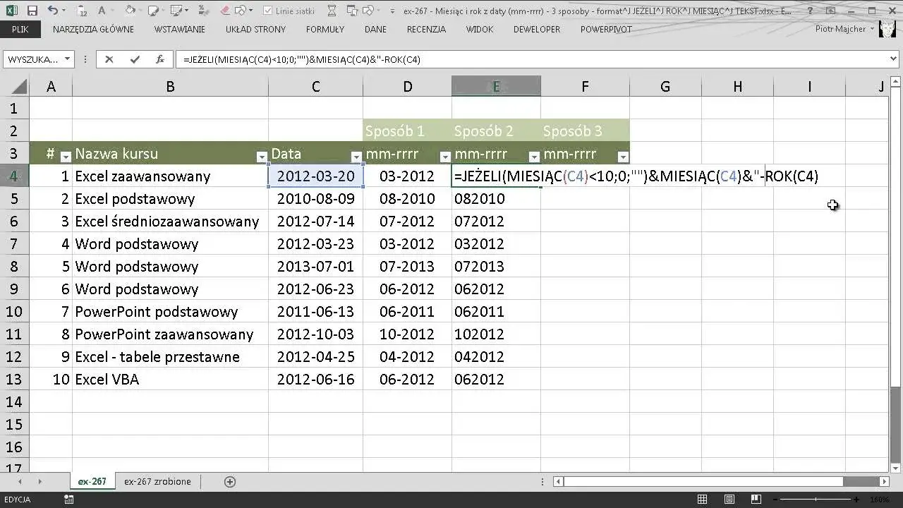 Zdjęcie Jak wyciągnąć rok z daty Excel: 5 prostych metod + porady