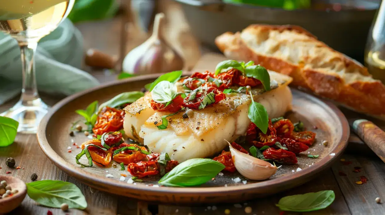 Zdjęcie Dorsz z suszonymi pomidorami: Nasze aromatyczne i pyszne danie z ryby