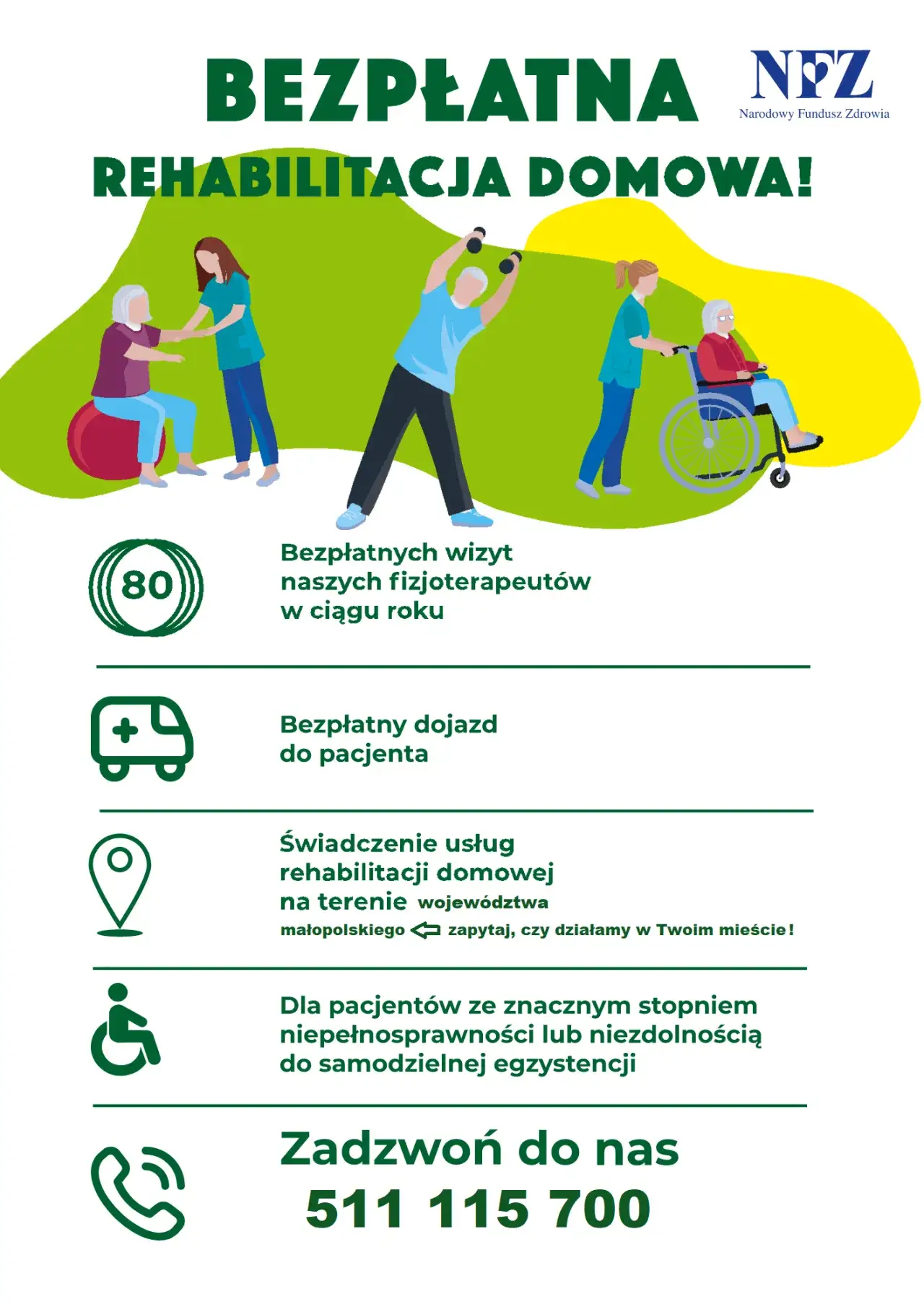 Zdjęcie Rehabilitacja domowa NFZ: komu przysługuje i jak ją uzyskać