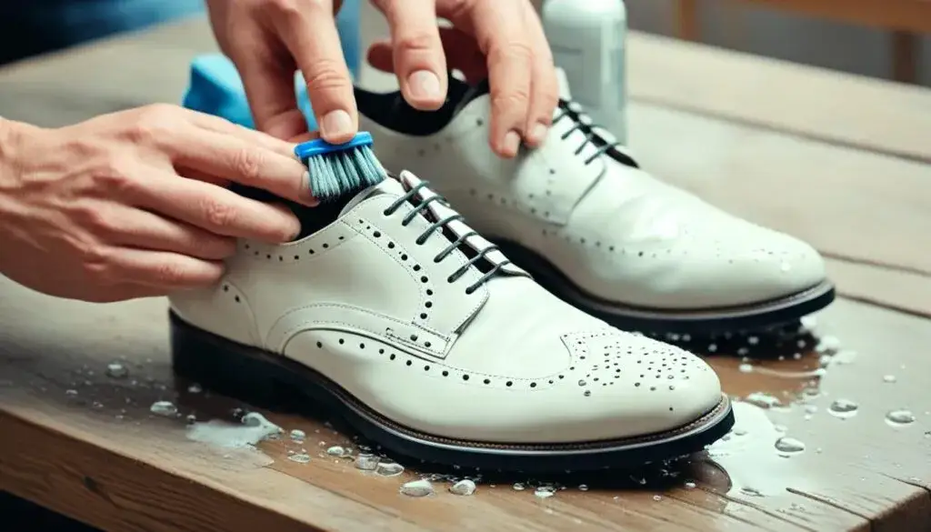 Zdjęcie Jak czyścić buty ze skóry naturalnej jasnej, aby uniknąć zniszczeń