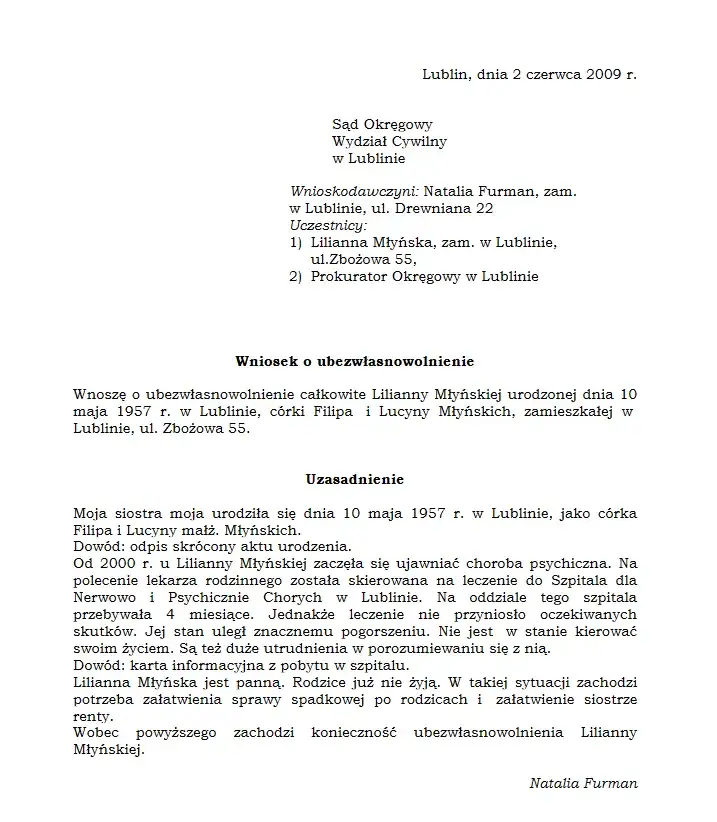 Zdjęcie Jak napisać wniosek o ubezwłasnowolnienie – uniknij najczęstszych błędów