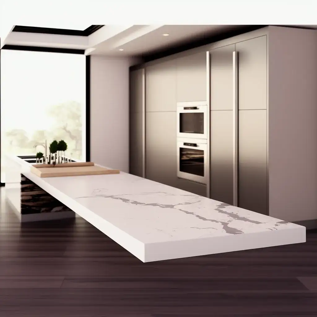 Zdjęcie Biały konglomerat na blat kuchenny - elegancja i trwałość w jednym