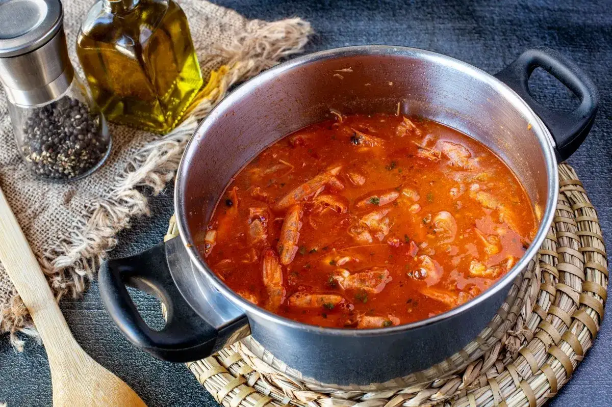 Zdjęcie Cómo preparar salsa americana con cabezas de gambas para realzar sabores