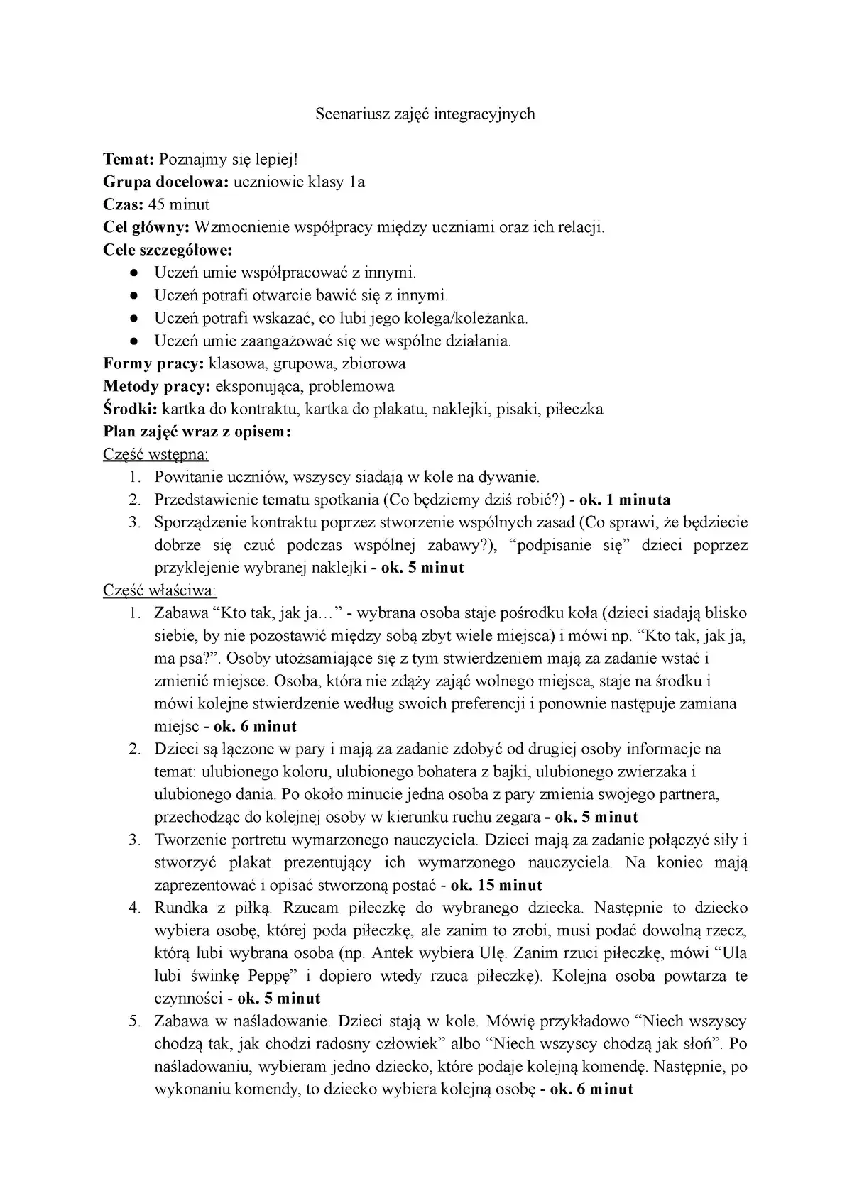 Zdjęcie Scenariusz zajęć integracyjnych: Jak zbudować zgrany zespół w klasie 4