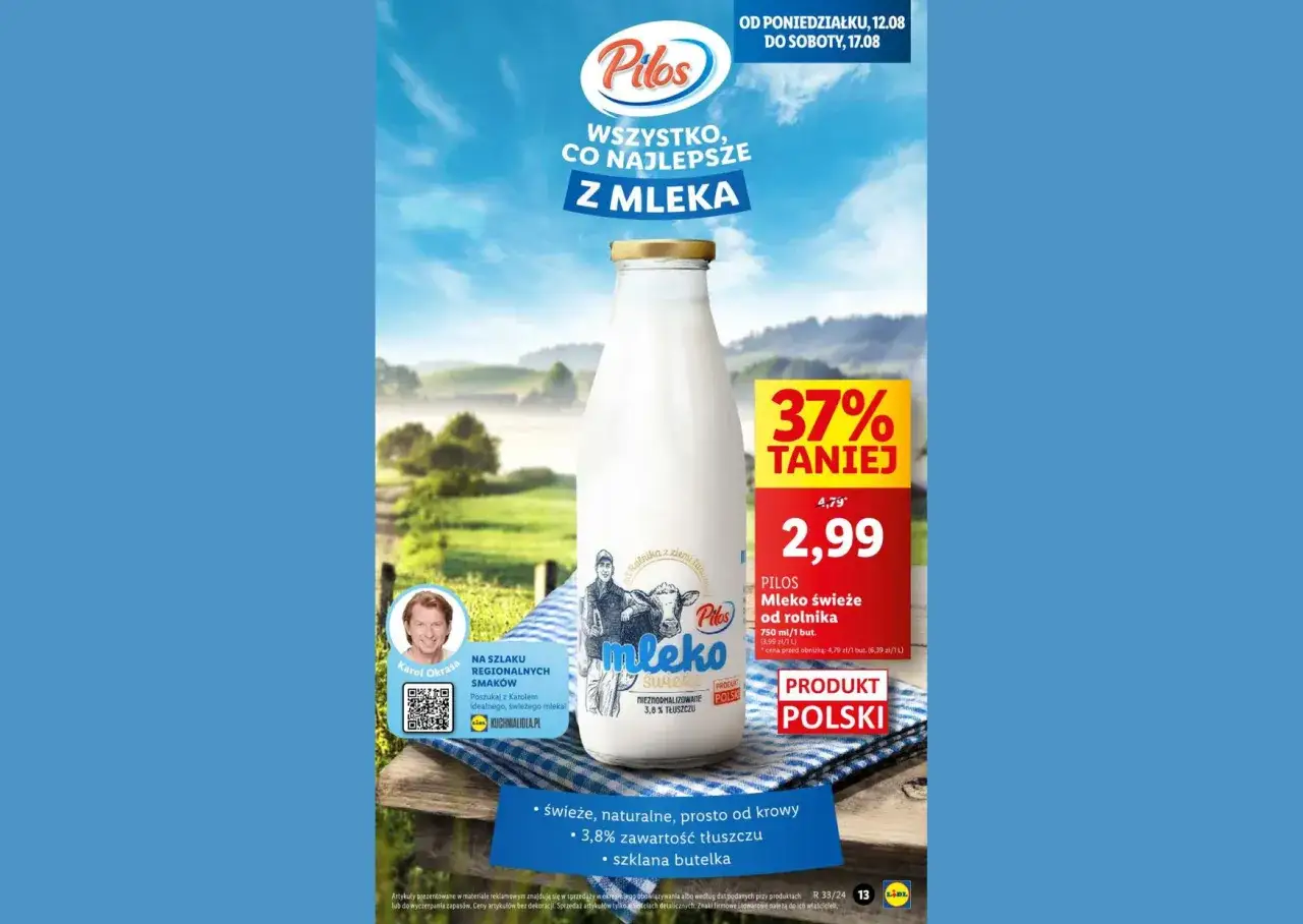 Zdjęcie Mleko Lidl: Porównanie cen, jakości i dostępnych produktów w ofercie