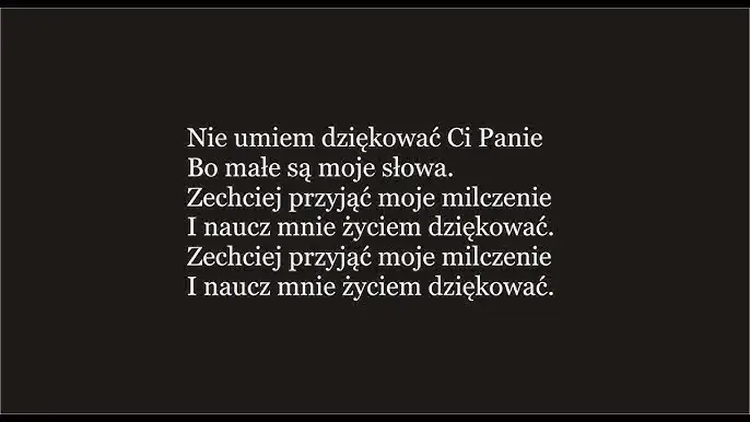 Zdjęcie Dlaczego nie umiem dziękować Ci Panie porusza serca wiernych?