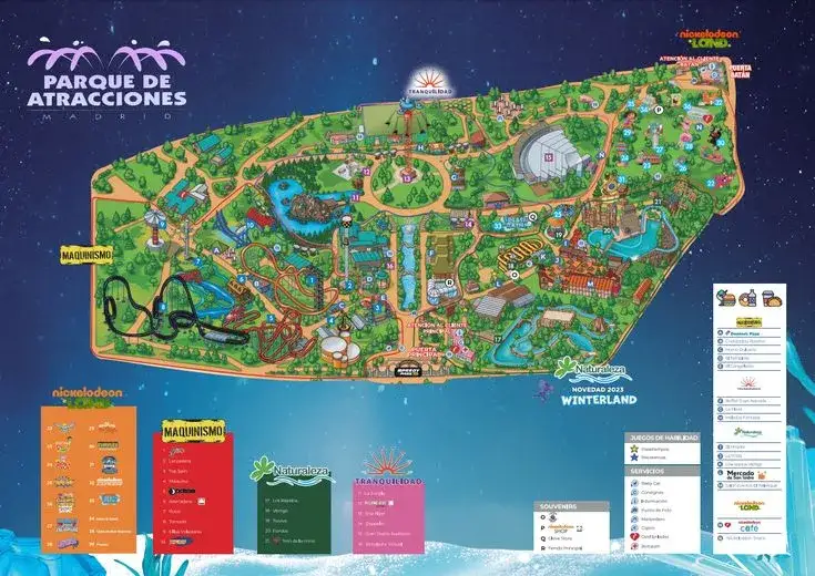 Zdjęcie Domina el mapa del Parque de Atracciones Madrid: ¡Tu día perfecto!