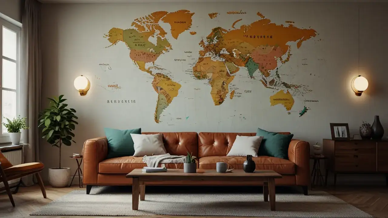 Zdjęcie Czy mapa świata do zaznaczania miejsc odmieni Twoje wnętrze?
