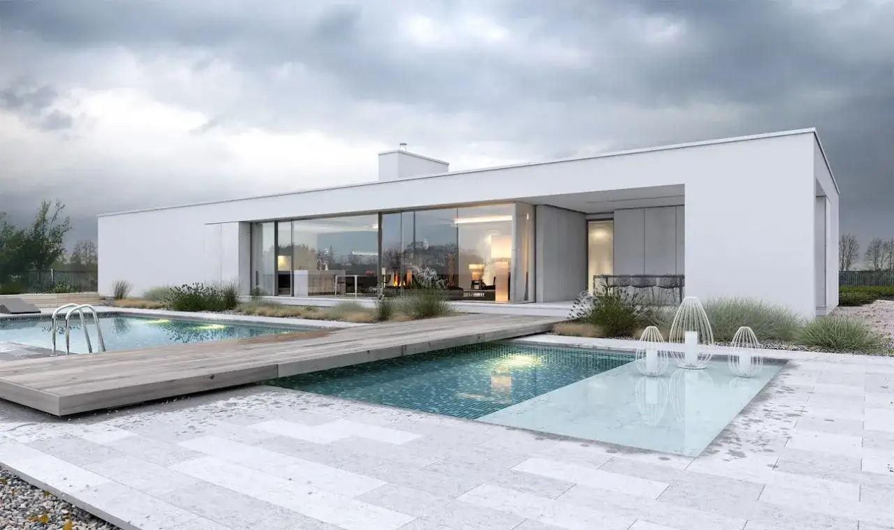 Zdjęcie Nowoczesny dom z płaskim dachem – funkcjonalność i styl w jednym