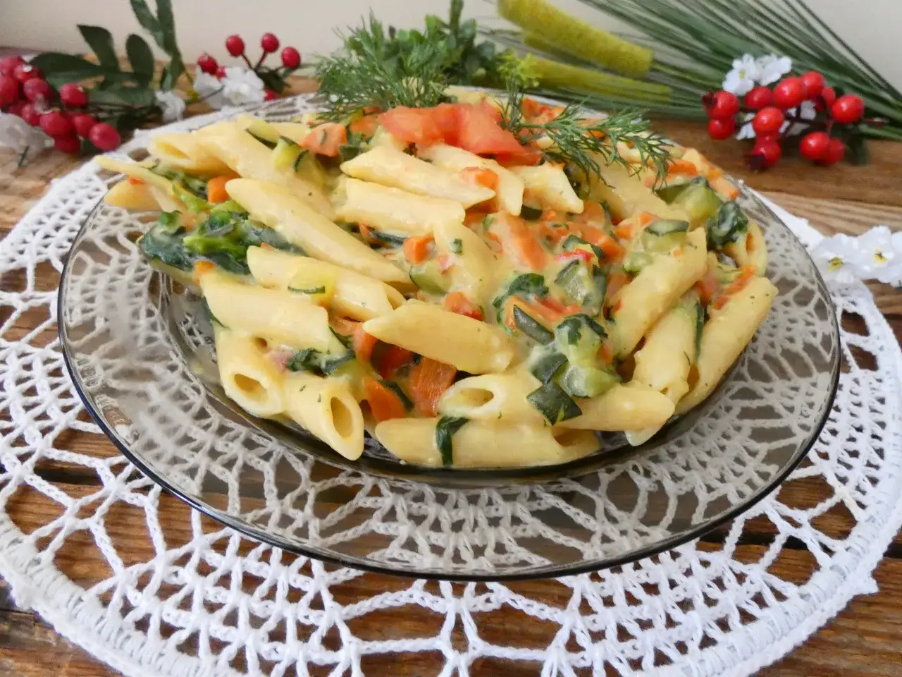 Zdjęcie Szybkie i zdrowe spaghetti z warzywami na patelni w 30 minut