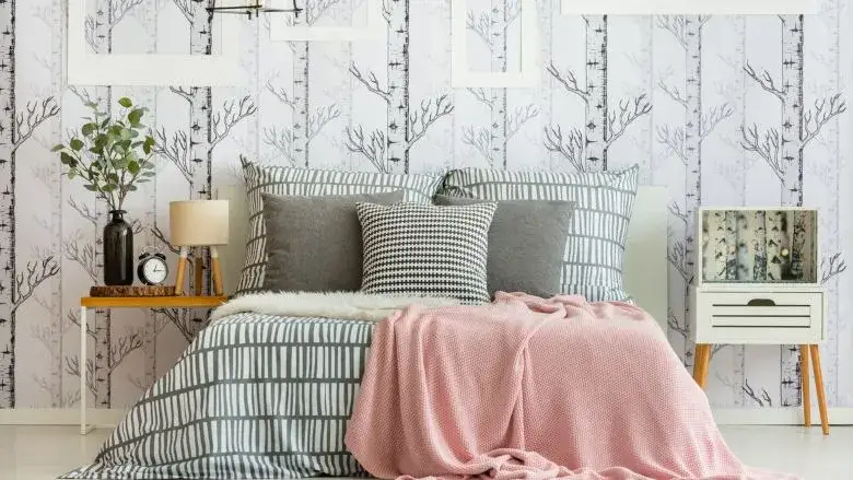 Zdjęcie Dormitorios con papel pintado: &iquest;Cu&aacute;l es tu estilo? Ideas y trucos
