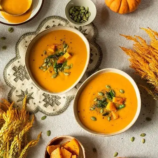 Zdjęcie Recette de soupe butternut patate douce lait de coco crémeuse et savoureuse