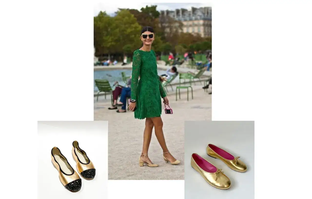 Zdjęcie Con qué color de sandalias combina un vestido verde para lucir perfecta