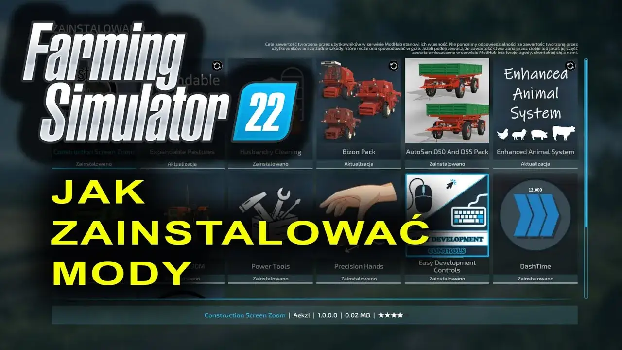 Zdjęcie Jak wgrac mody do FS22 i uniknąć problemów z grą