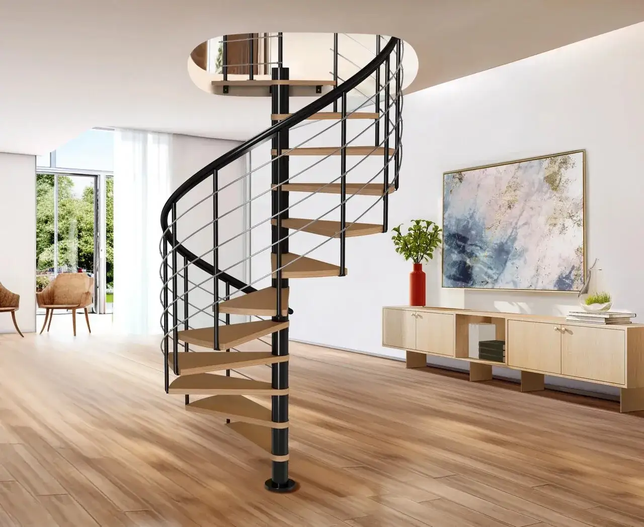 Zdjęcie Jakie schody do jasnej podłogi wybrać, aby uzyskać zachwycający efekt?