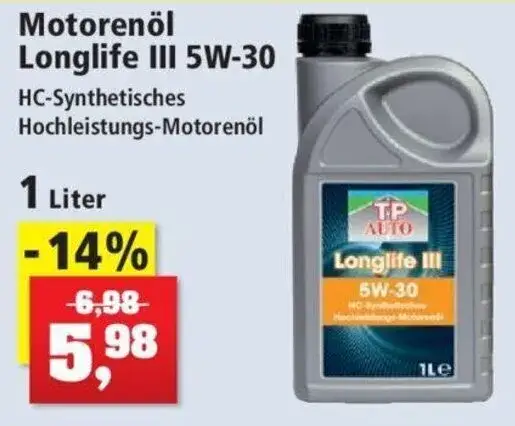 Zdjęcie Die besten Bauhaus Motor&ouml;le 5W-30 1 Liter: Preise und Tipps f&uuml;r K&auml;ufer