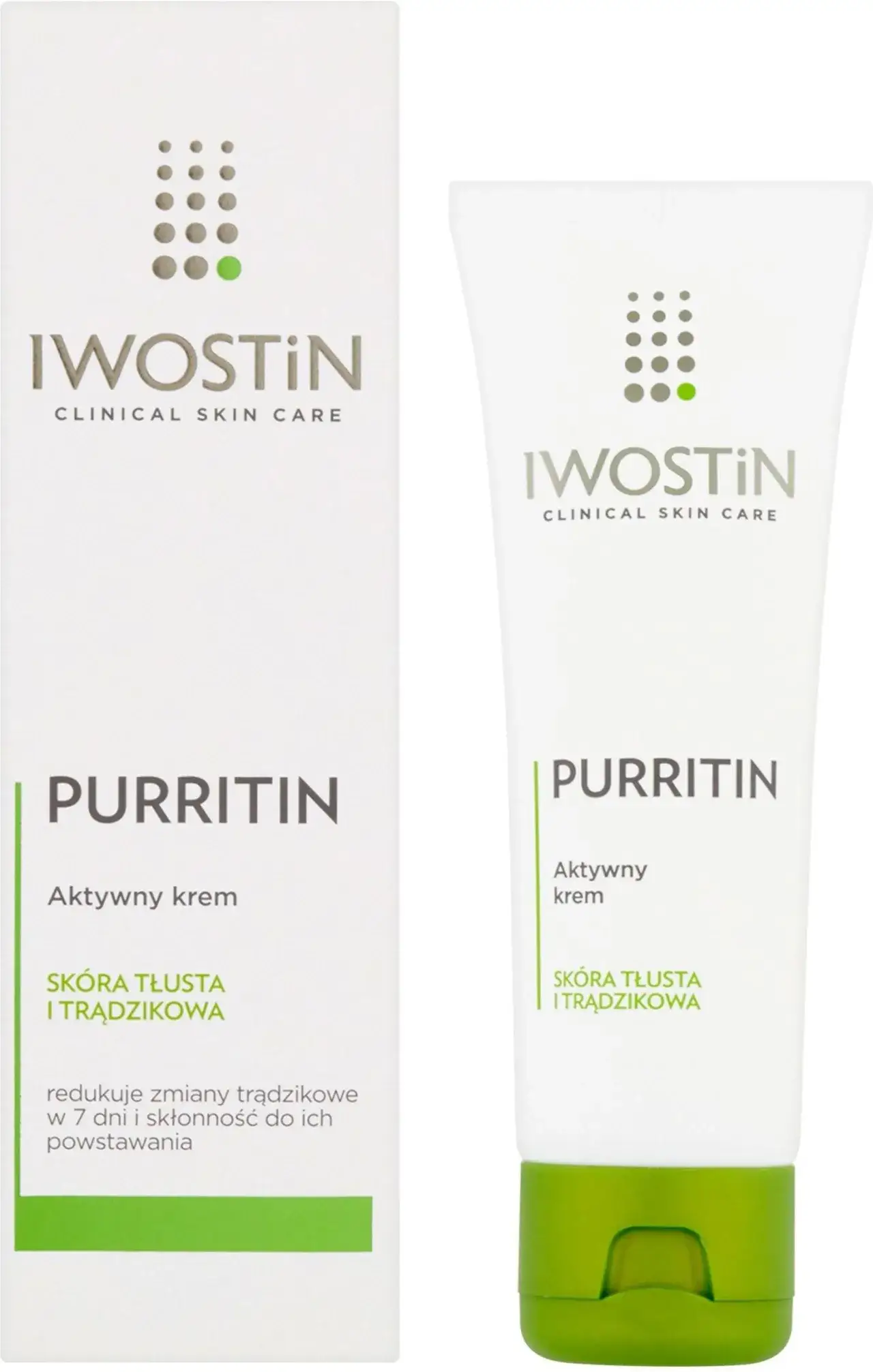 Zdjęcie Aktywny krem eliminujący niedoskonałości Purritin Iwostin - skuteczność i skład