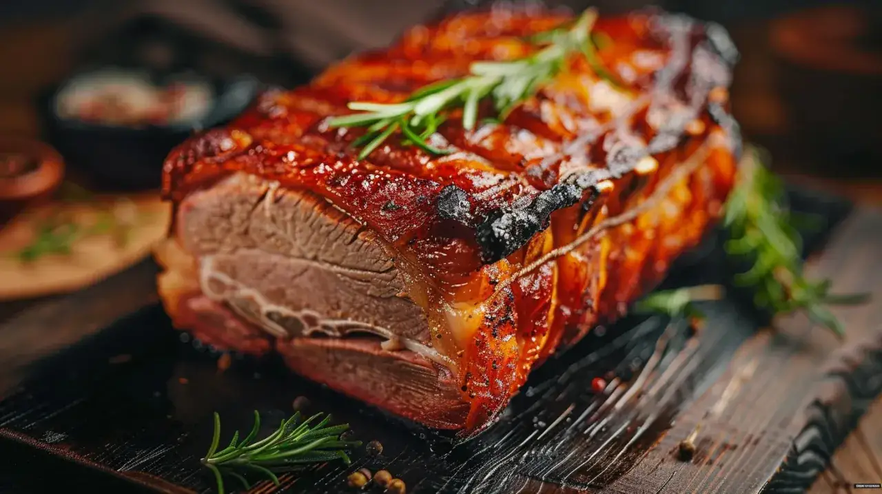 Zdjęcie Karkówka w sosie grzybowym z suszonych grzybów: Aromatyczne danie