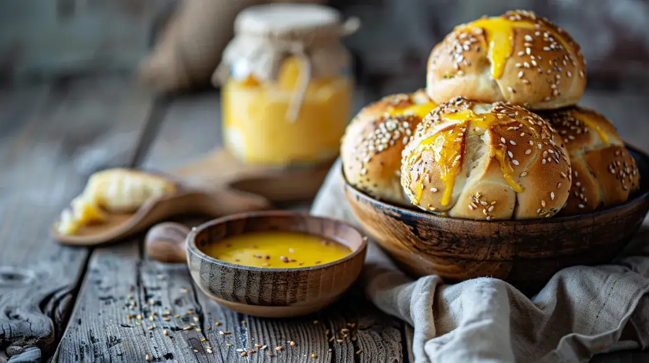 Zdjęcie Zdrowe bułki pszenne na zakwasie żytnim - Domowy wypiek pełen smaku