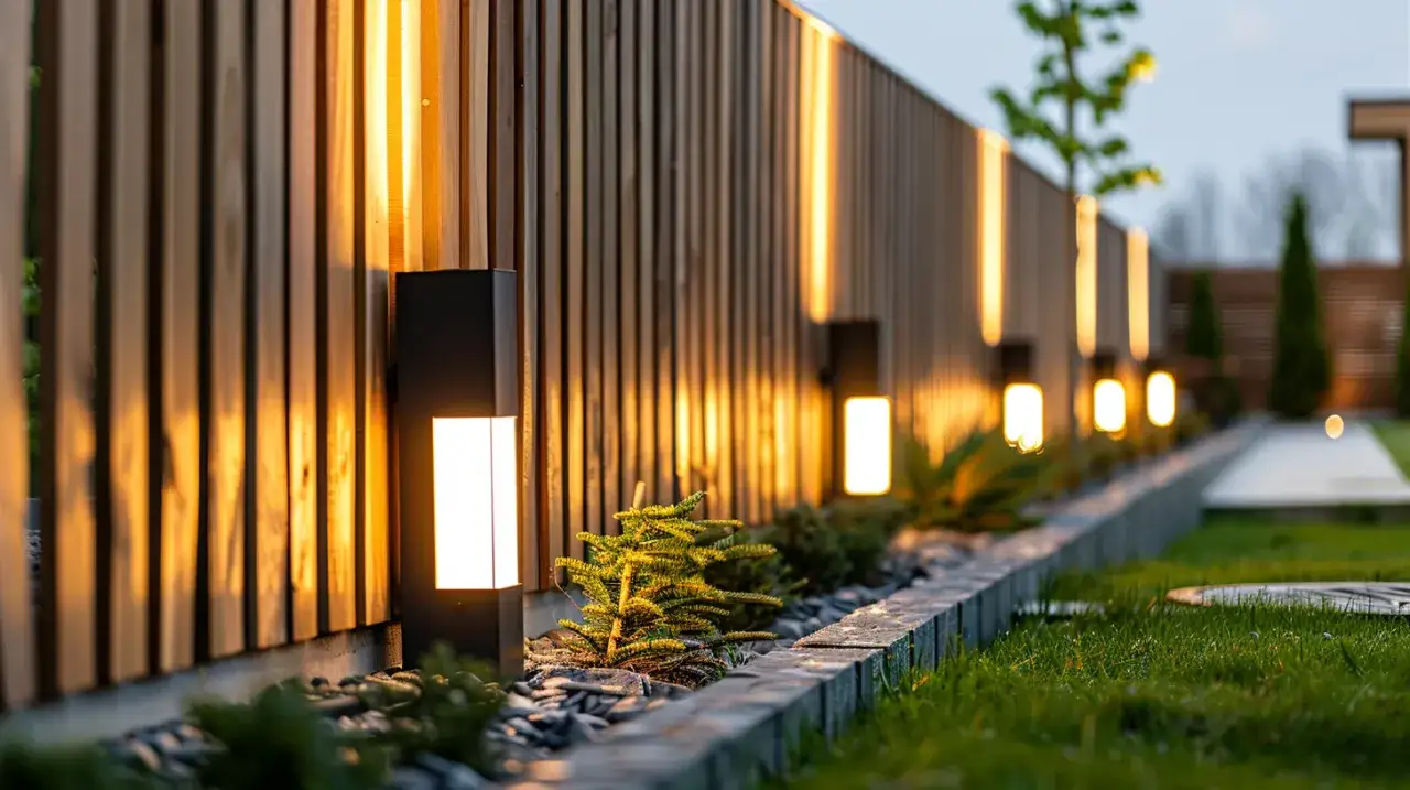 Zdjęcie Oświetlenie płotu: Jakie oświetlenie na słupki ogrodzeniowe wybrać?