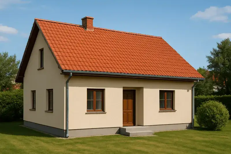 Zdjęcie Jaki kolor elewacji do czerwonego dachu i brązowych okien, aby uniknąć nietrafionych wyborów?