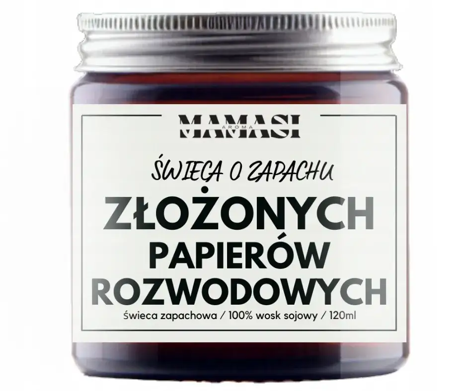 Zdjęcie Świeczka o zapachu papierów rozwodowych – humorystyczny prezent na nowy początek