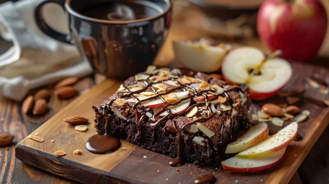 Zdjęcie Brownie z jabłkami - Jak zrobić zdrowe brownie z białej fasoli i jabłek?