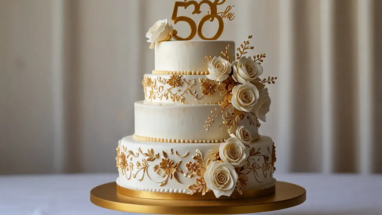 Zdjęcie Najpiękniejsze napisy na tort na 50 rocznicę ślubu - inspiracje