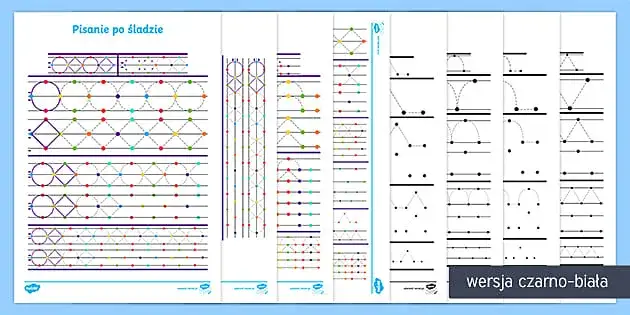 Zdjęcie Karty pracy ze szlaczkami dla dzieci do pobrania i ćwiczenia motoryki
