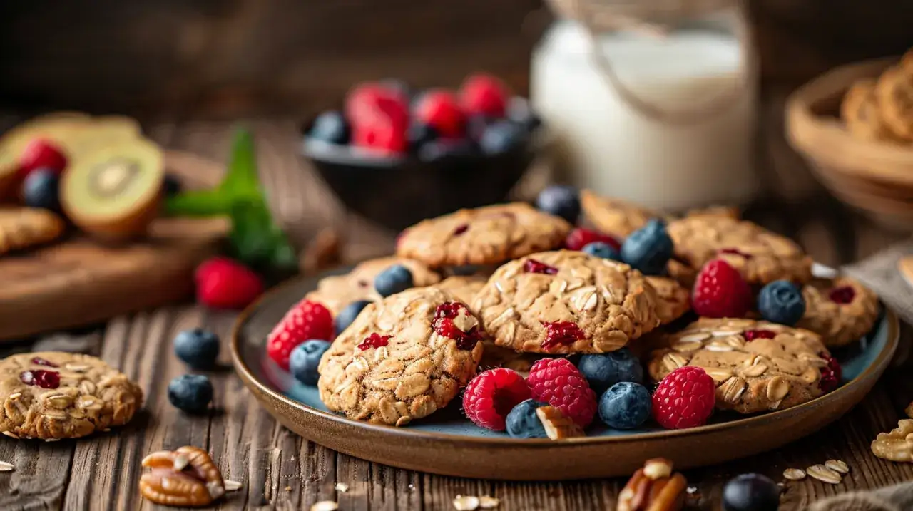 Zdjęcie Pyszne i zdrowe ciastka z owocami i otrębami - Wypróbuj nasz sprawdzony przepis!