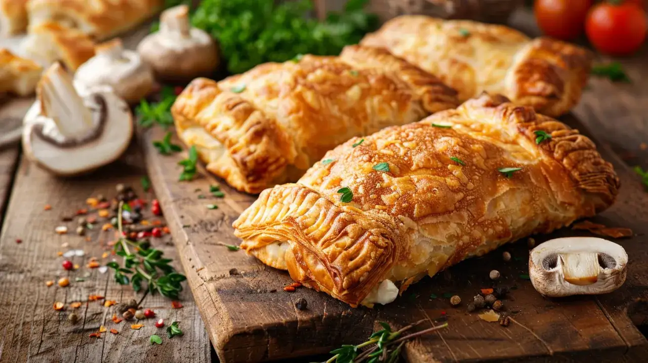 Zdjęcie Krokiety z mozzarellą, pieczarkami i francuskim ciastem: Sycący obiad