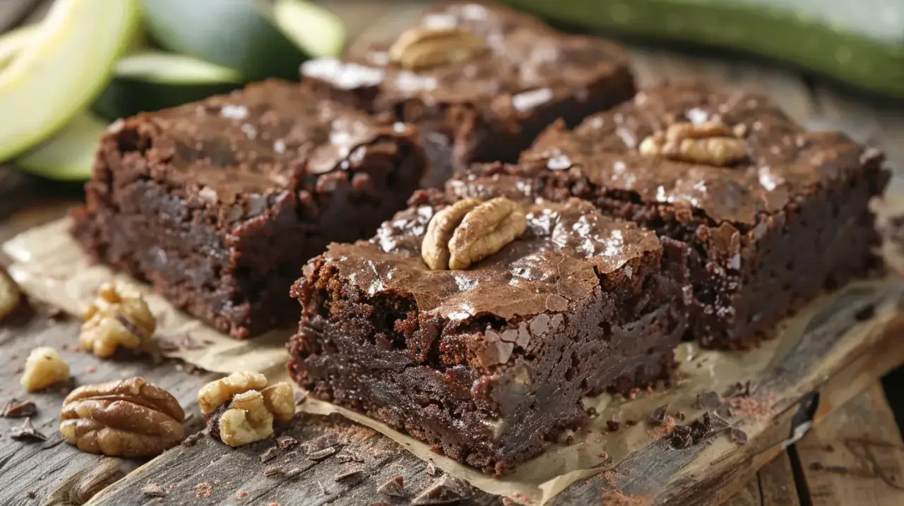 Zdjęcie Brownie z cukinii - Fit przepis na zdrowe brownie bez cukru