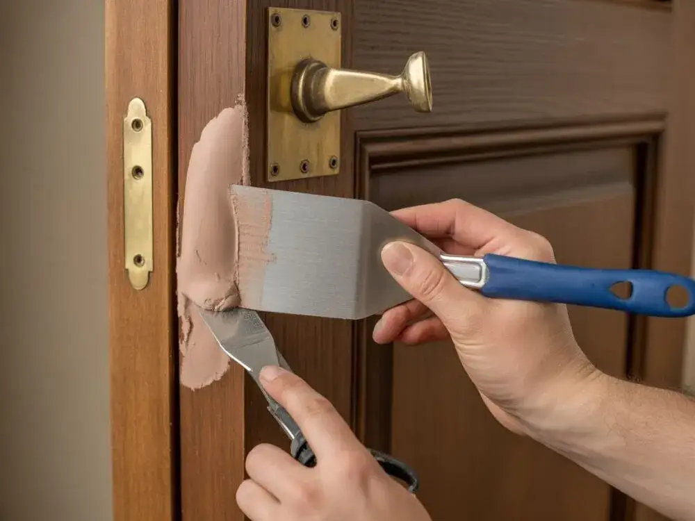 Zdjęcie Jak naprawić dziurę w drzwiach ze sklejki i uniknąć kosztownych błędów