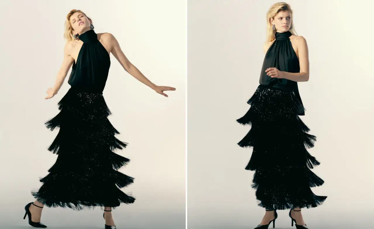 Zdjęcie Falda de flecos Sfera: ¿Por qué es viral? Looks y dónde comprar.