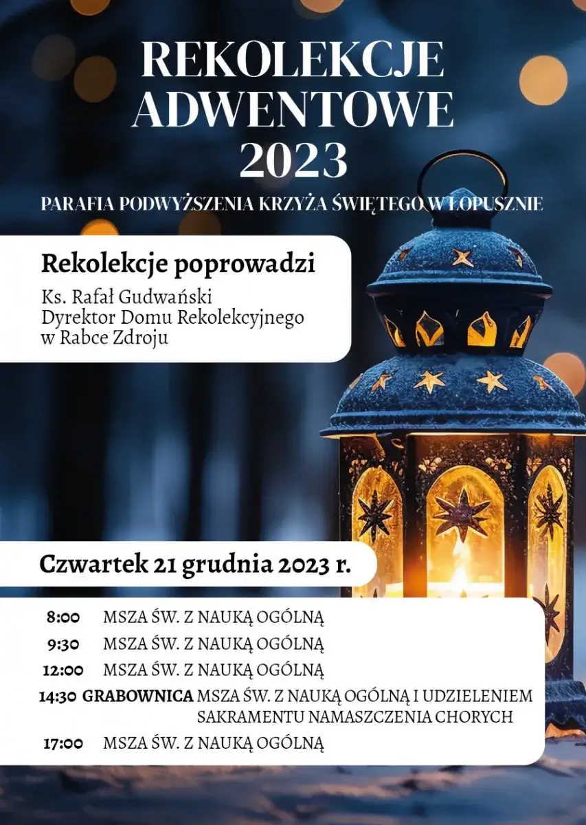 Zdjęcie Kiedy są rekolekcje adwentowe? Odkryj daty i miejsca uczestnictwa
