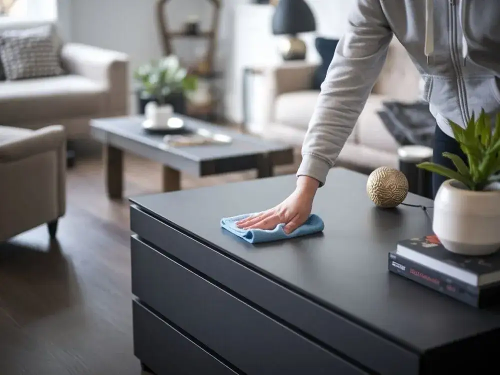 Zdjęcie Czym czyścić czarne meble matowe, aby ich nie uszkodzić?