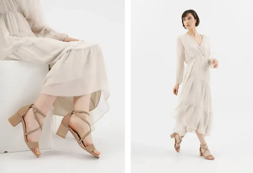 Zdjęcie Jakie buty do sukienki z falbankami, by wyglądać olśniewająco?