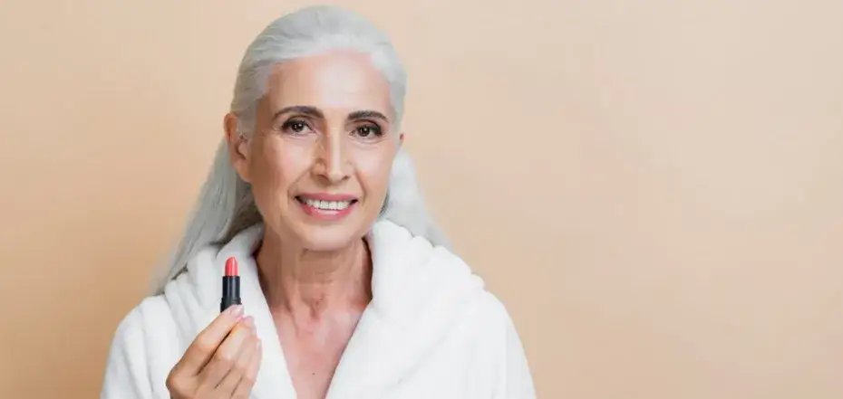 Zdjęcie Jak dobrać idealny kolor szminki do siwych włosów? Sprawdzone porady i odcienie
