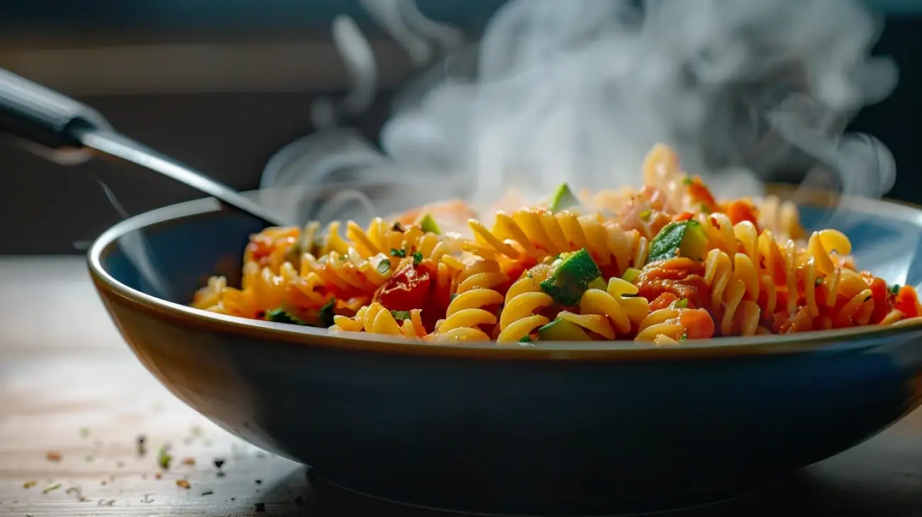 Zdjęcie Makaron z warzywami mrożonymi: Szybki i zdrowy obiad w 15 minut 