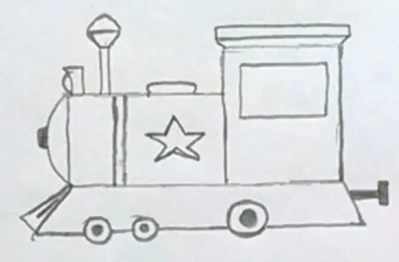 Zdjęcie Jak narysować pociąg z wagonami - krok po kroku dla każdego artysty