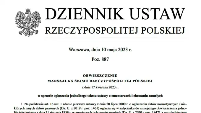 Zdjęcie Kiedy wejdzie nowa ustawa o cmentarzach i jakie zmiany nas czekają?