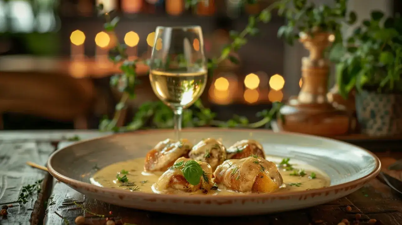 Zdjęcie Przepis na królika w sosie śmietanowo-musztardowym