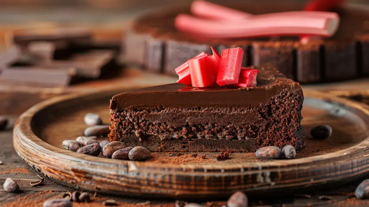 Zdjęcie Ciasto czekoladowe z rabarbarem: Nietypowe połączenie smaków. Pycha!