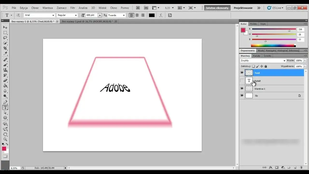 Zdjęcie Wyginanie tekstu w Photoshopie: Proste metody i zaawansowane triki