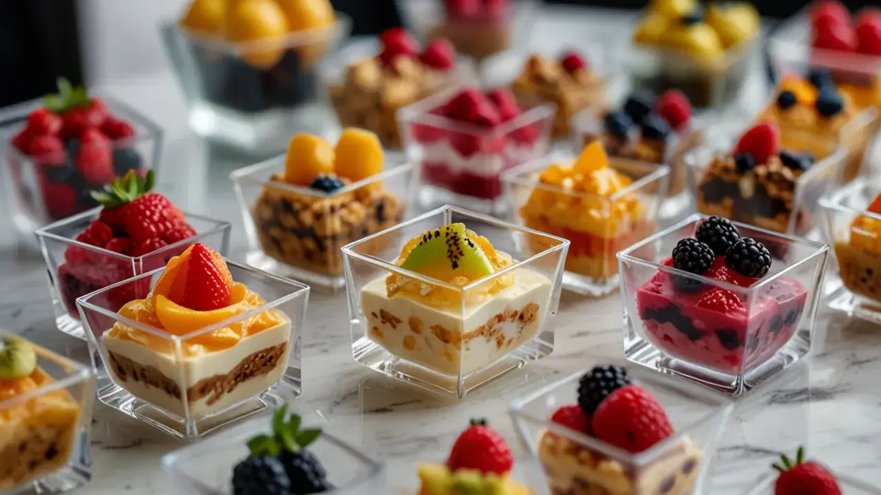 Zdjęcie Praktyczne mini pojemniki plastikowe: Rozwiązania idealne do serwowania deserów